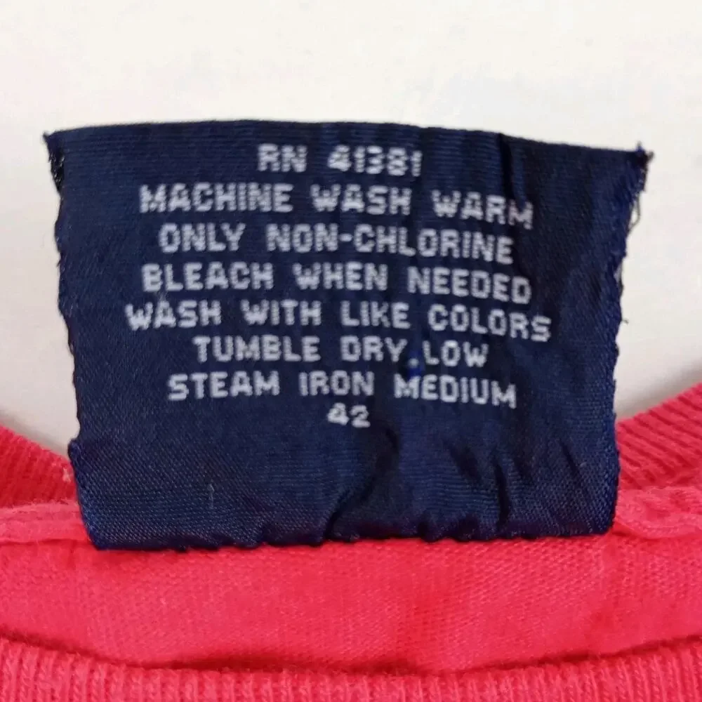 VTG Polo By Ralph Lauren Men M Red Embroidered Logo Designer Short Sleeve Tshirt
